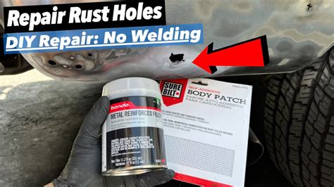 patch rust hole without welding